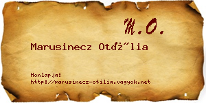 Marusinecz Otília névjegykártya